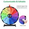 WinSpin 24 Inch Heavy Duty Prize Wheel - Carnival Games Roulette Wheel with Dry Erase Marker - 12 Slot Tabletop Fortune Spinning Wheel Games for Trade Show, Carnival view 3