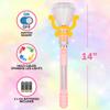 ArtCreativity Light Up Princess Wand for Kids (14" Long) - Diamond Fairy Wand with Spinning LEDs, Batteries Included - Light Up Wands for Girls and Boys, Perfect Pretend Play Toys view 3