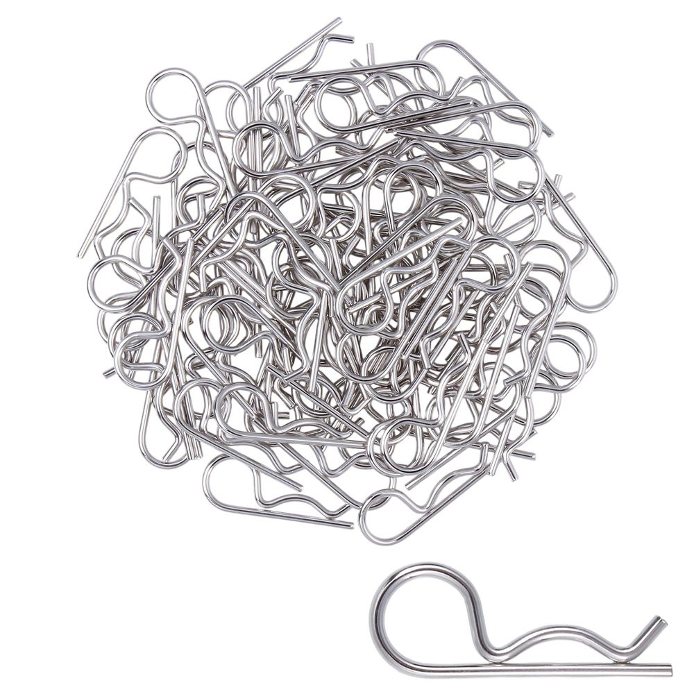 100PCS Universal Flat RC Body Clips Pins for All 1/10 Scale Traxxas Redcat HPI Axial HSP RC Car Parts Truck Buggy Shell Parts,Replace 1834