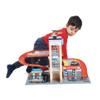 Tender Leaf Toys - Blue Bird Service Station - Classic Wooden Garage and Service Station for Cars and Helicopter with Ramps, Petrol Pumps and Car Wash Center - Imaginary and Roleplay for Children 3+ view 4