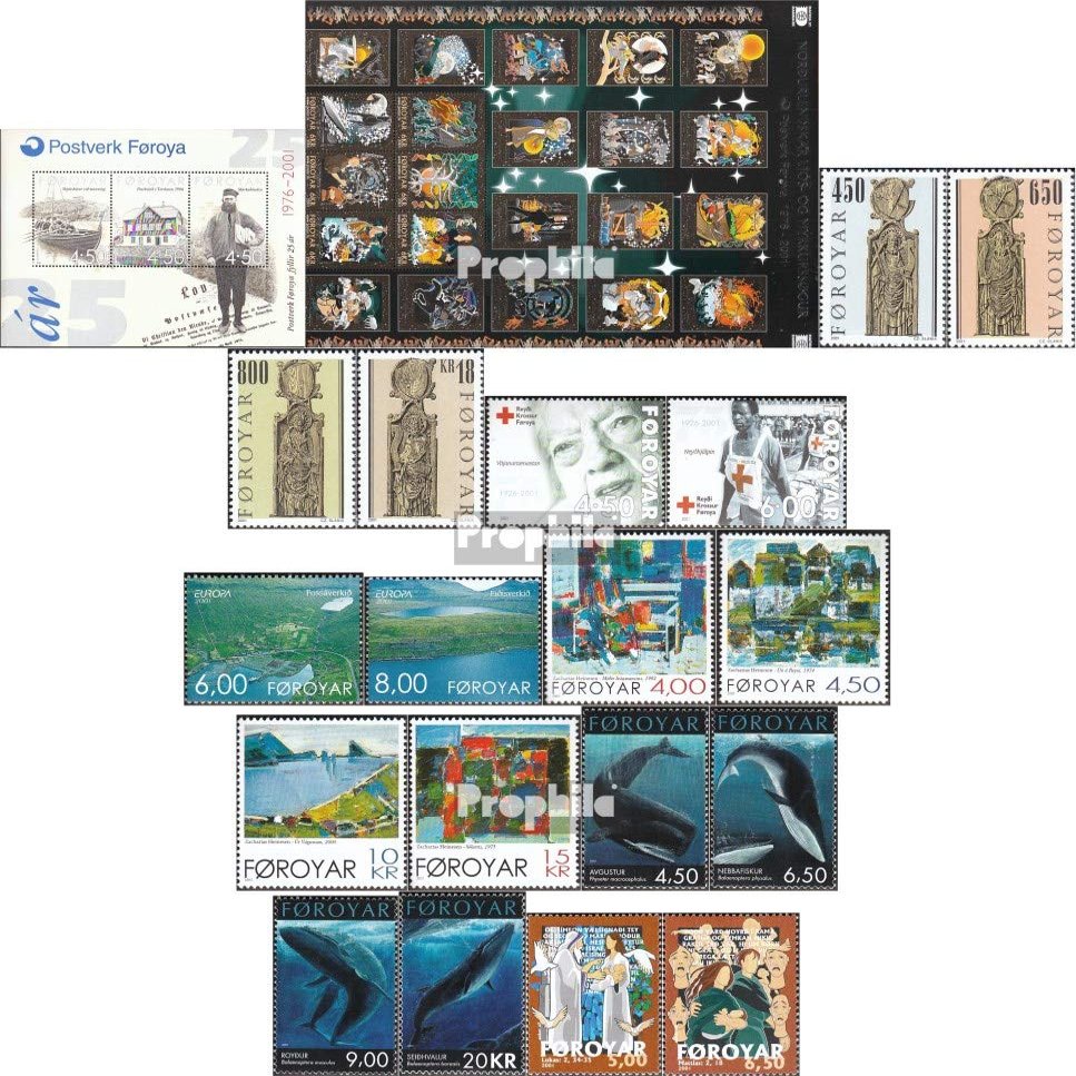 Denmark - Faroe Islands 387-413 (Complete.Issue.) Volume 2001 completeett unmounted Mint/Never hinged ** MNH 2001 Tell The World, Whales, Christmas U.A. (Stamps for Collectors)