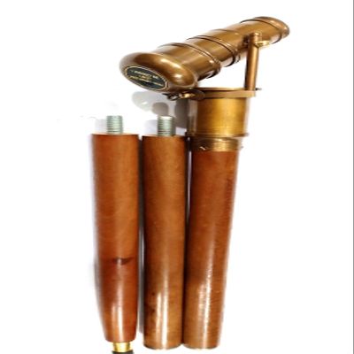 Nautical Design Hollywood Walking Stick Collectors Telescope Wooden Walk Cane Gift Rustic Vintage Home Decor Gifts