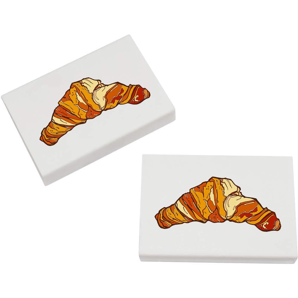 Azeeda 2 x 45mm 'Croissant' Erasers/Rubbers (ER00021673)