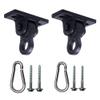 ABUSA Heavy Duty Black Swing Hangers Screws Bolts Included Over 5000 lb Capacity Playground Porch Yoga Seat Trapeze Wooden Sets Indoor Outdoor 2 Pack view 1