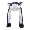 JOYHY Kids Adults Plush Hat Ear Moving Ear Flap Hat with Paw Grey Wolf view 4