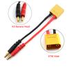 RuiLing 2-Pack XT90 Male Connector to 4.0mm Banana Male Plug Lipo Battery Charger Cable 10CM 14 AWG Silicone Wire Charger Cable Adapter for Remote Control Drones Vehicle Toys view 2
