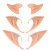 Nydotd 3 Pairs Latex Elf Ear Pointed Goblin Ears Pointed Tips Dress Up Costume Cosplay Halloween Party Props Party Fake Ear Goblin Ears 3 Size Pixie Ear Elven Vampire Fairy Ears Masquerade Accessories view 1