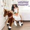 PonyCycle Kids Ride on Horse for Kids Ride on Toys Classic Model U (with Brake/ 36" Height/Size 4 for Age 4-7) Riding Horse Plush Ride on Pony Rideable Horse Walking Animal with Wheels Brown Ux424 view 2