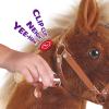 PonyCycle Kids Ride on Horse for Kids Ride on Toys Classic Model U (with Brake/ 36" Height/Size 4 for Age 4-7) Riding Horse Plush Ride on Pony Rideable Horse Walking Animal with Wheels Brown Ux424 view 3