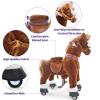 PonyCycle Kids Ride on Horse for Kids Ride on Toys Classic Model U (with Brake/ 36" Height/Size 4 for Age 4-7) Riding Horse Plush Ride on Pony Rideable Horse Walking Animal with Wheels Brown Ux424 view 4