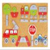 Lena 65826 Vehicles, 64 Coloured Parts in Different Shapes, Cork Base Plate, Approx. 28 x 19.5 x 1.4 cm, Nails, Hammer Game for Children from 3 Years view 3