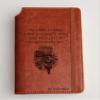 Custom High School Badge journal Custom text or custom quote leather bound, strip with the same color to keep it closed, jotter, scribbling pad, unlikely hero view 2