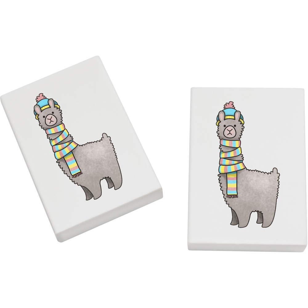 Azeeda 2 x 45mm 'Knitwear Llama' Erasers/Rubbers (ER00021666)