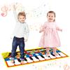 Vimpro Musical Piano Mat, Toddler Piano Keyboard Floor Playmat Childrens Kids Musical Mats Kids Tunes Playmat Walking Music Toys for Baby Girls 43.3'' X14.2'' view 1