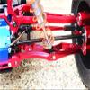 Aluminum Front CVD Drive Shaft + 13mm Hex for Arrma 1:8 KRATON 6S / OUTCAST 6S / NOTORIOUS 6S / KRATON 6S V5 / NOTORIOUS 6S V5 Upgrade Parts -10Pc Set Red view 2