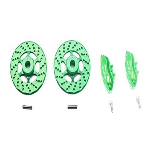 Aluminum Front Or Rear Brake Disk + Brake Caliper For 1/10 Traxxas Ford GT 4-Tec 2.0 83056-4/4-Tec 3.0 93054-4 - 4Pc Set Green