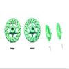 Aluminum Front Or Rear Brake Disk + Brake Caliper For 1/10 Traxxas Ford GT 4-Tec 2.0 83056-4/4-Tec 3.0 93054-4 - 4Pc Set Green view 1