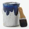 International Miniatures by Classics Dollhouse Miniature Paint Can and Brush Set, Blue Paint view 1