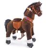 PonyCycle Ride on Horse for Kids 4-7 Riding Large Horses Toys Riding Pony Gifts (36" Height/Size 4) Giddy up Spirit Toys Ride on Pony Walking Animal Classic Model U Chocolate Brown Ux421 with Brake view 1