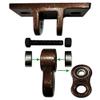 ABUSA Heavy Duty Bronze Swing Hangers Screws Bolts Included Over 5000 lb Capacity Playground Porch Yoga Seat Trapeze Wooden Sets Indoor Outdoor (2 Pack) view 1