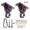 ABUSA Heavy Duty Bronze Swing Hangers Screws Bolts Included Over 5000 lb Capacity Playground Porch Yoga Seat Trapeze Wooden Sets Indoor Outdoor (2 Pack) view 2