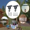 ABUSA Heavy Duty Bronze Swing Hangers Screws Bolts Included Over 5000 lb Capacity Playground Porch Yoga Seat Trapeze Wooden Sets Indoor Outdoor (2 Pack) view 3