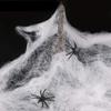 Hosfairy Halloween 100g White Spider Web with 30 Black Spiders with 30 Fake Cockroaches and 30 Fake Centipede for Prank Party Decoration Tricky Prop view 3
