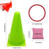 3 in 1 Carnival Games Set, Soft Plastic Cones Cornhole Bean Bags Ring Toss Games for Carnival Kids Birthday Party Indoor Outdoor Games Supplies view 2