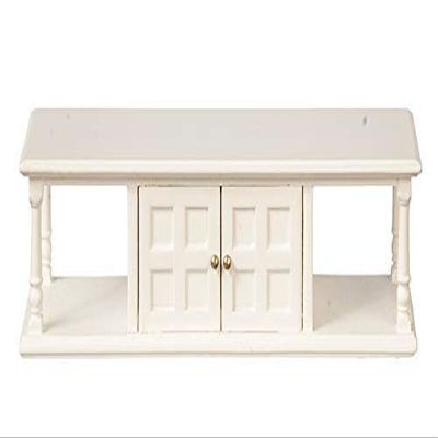 Melody Jane Dollhouse White Summer Coffee Table with Storage JBM Living Room Furniture