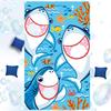 Blulu Shark Bean Bag Toss Game for Kids with 3 Bean Bags Shark Birthday Party Decorations Baby Beach Toys Ocean Summer Pool Party Favors for Outdoor Family Backdrop Background Photo Prop view 1