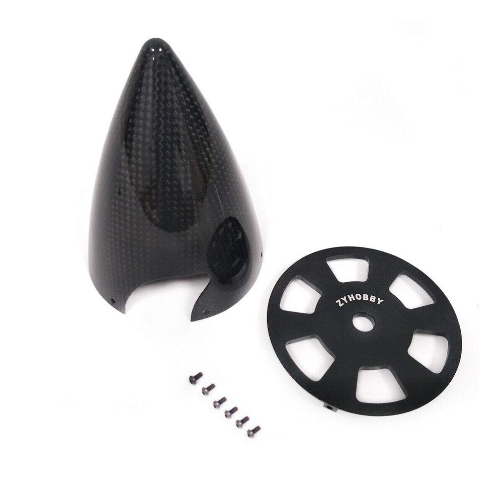 3.5inch/89mm 2 Blade Carbon Fiber Cone Spinner New Updated Plate for RC Model