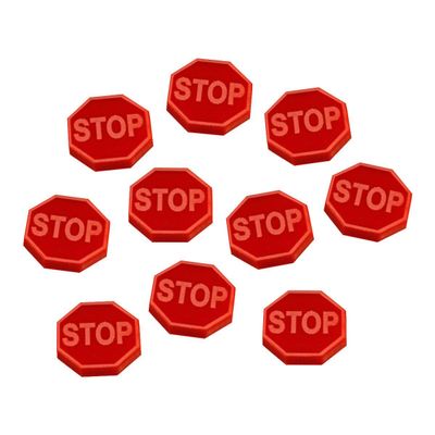 LITKO Stop Sign Tokens, Red (10)