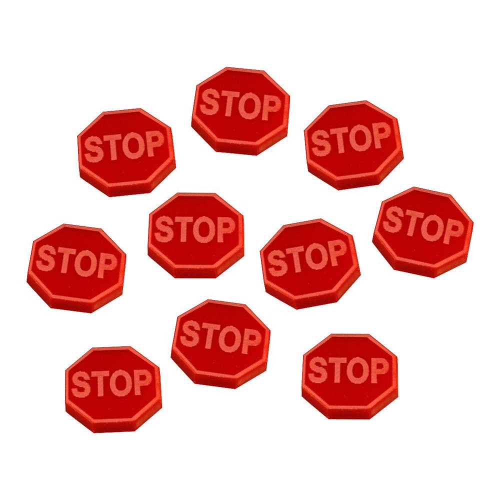 LITKO Stop Sign Tokens, Red (10)