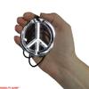 NOVELTY GIANT WWW.NOVELTYGIANT.COM Peace Sign Pendant Necklace 70's Hippie Costume Silver, Black view 2