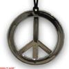NOVELTY GIANT WWW.NOVELTYGIANT.COM Peace Sign Pendant Necklace 70's Hippie Costume Silver, Black view 4