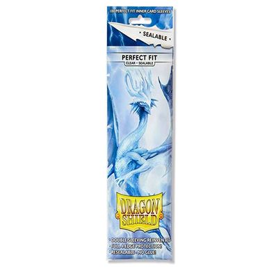 2 Packs Dragon Shield Sealable Inner Sleeve Clear Standard Size 100 ct Card Sleeves Individual Pack