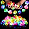 Sauyoza 38 Pack Light Up Rings Christmas Party Favors for Kids 4-8 8-12, Goodie Bags Stuffers Treasure Box Toys for Classroom Prizes, Birthday Glow in The Dark Party Supplies Favors for Kids view 1