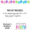 Watermelon Party Napkins - 50 Ct One in a Melon 1st Birthday Tropical Flamingo view 3
