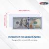 BCW Currency Topload Holder - 50ct | Clear Rigid PVC Protective Sleeve for Standard US Dollar Bills | Archival Safe, Scratch-Resistant Display Toploader for Paper Currency Collectors view 3