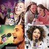 ShinePick Karaoke Microphone, 4 in 1 Wireless Microphone with LED Lights Handheld Portable Karaoke Machine, Home KTV Player, Compatible with Android & iOS Devices(Black) view 2
