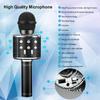 ShinePick Karaoke Microphone, 4 in 1 Wireless Microphone with LED Lights Handheld Portable Karaoke Machine, Home KTV Player, Compatible with Android & iOS Devices(Black) view 4