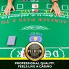 Game Room Heroes Tabletop Casino Felt Layout for Texas Holdem Poker and Blackjack - Premium Professional Grade Mat for Theme Parties, Fundraisers, and Gatherings view 2