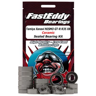 FastEddy Bearings Compatible with Tamiya Xanavi NISMO GT-R R35 XB (TT-01E) Ceramic Sealed Bearing Kit
