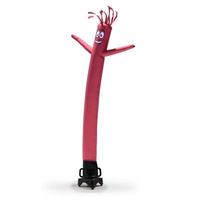 Burgundy 8 Foot Tall Inflatable Tube Man Air Powered Waving Puppet, Air Blower Motor Included with 6 Foot Solid Colored Dancer by Feather Flag Nation