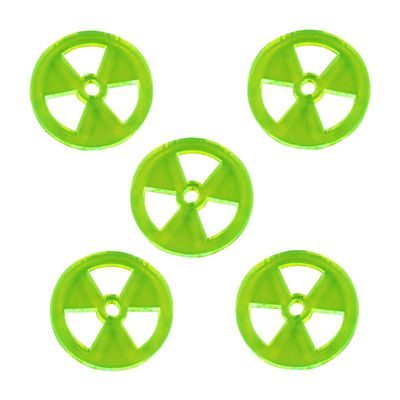 LITKO Large Radiation Tokens, Fluorescent Green (5)