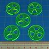 LITKO Large Radiation Tokens, Fluorescent Green (5) view 3