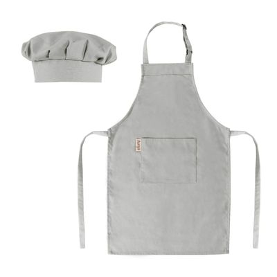 Aurya Kids Apron and Chef Hat Set-Adjustable Child Apron for Boys and Girls