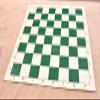 Basic Tournament Vinyl Roll-up Chess Board 20" - 55 mm Squares Green & White with Algebraic Notation view 3