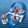 Bestway CoolerZ Tropical Breeze III Inflatable 8-Person Floating Island with UV Sun Shade and Connecting Lounge Rafts view 2