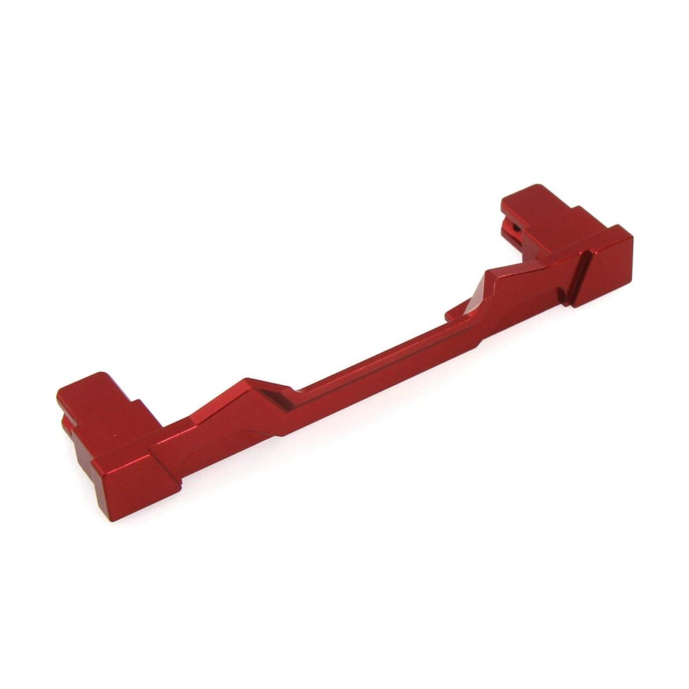 Atomik Front Body Mount - RC Car Replacement Part for Traxxas E-Revo 2.0 - Hardened Billet 6061 Aluminum, Front Chassis Upgrade Part 8614 - Red